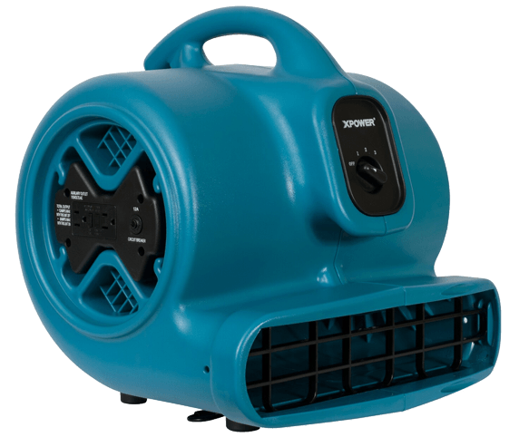 XPOWER P-600A 1/3 HP LARGE INDUSTRIAL AIR MOVER WITH BUILD-IN POWER OUTLETS